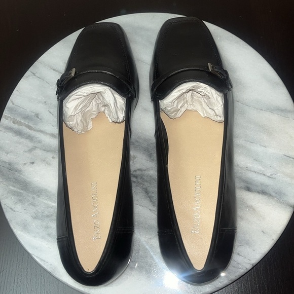 NWOB Enzo Angiolini "Bernell" Side Buckle Loafers Black Sz 8.5M - Picture 9 of 9